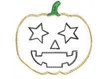 Stickdatei- Halloween Doodle Kürbis 1